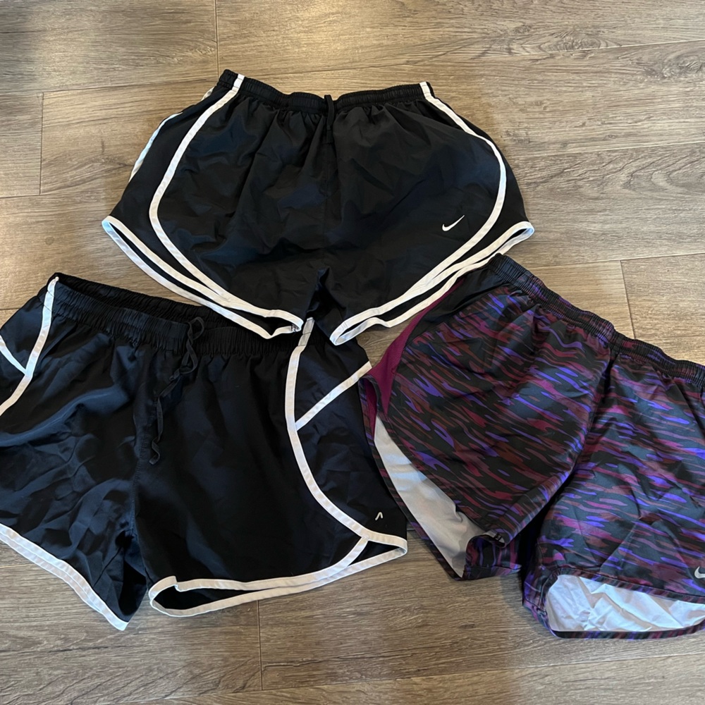 Nike Women’s Black and Multicolor Shorts Set of 3